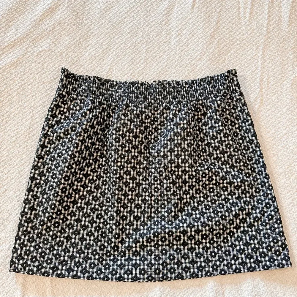 J.Crew Sidewalk Skirt Gingham Embroidered NWT 10 NEW